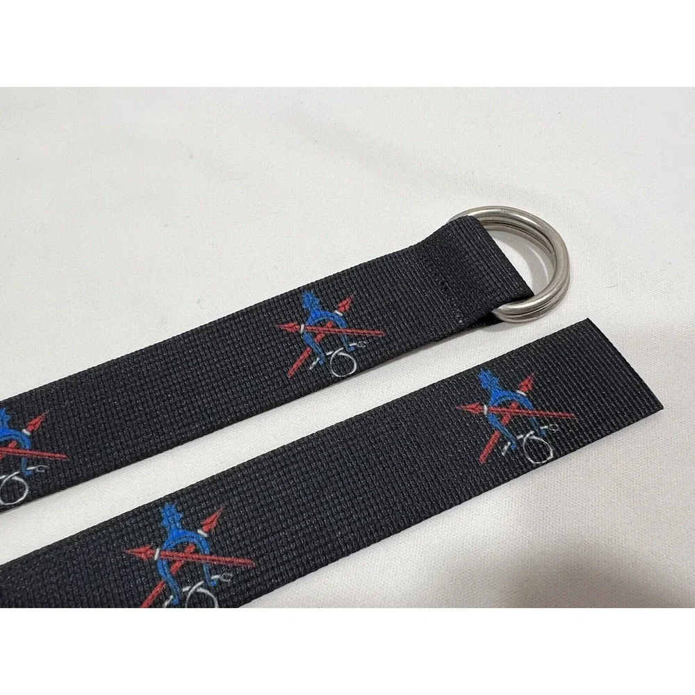 Thomas Bates Belt Small Nautical Print Nylon Casual Preppy